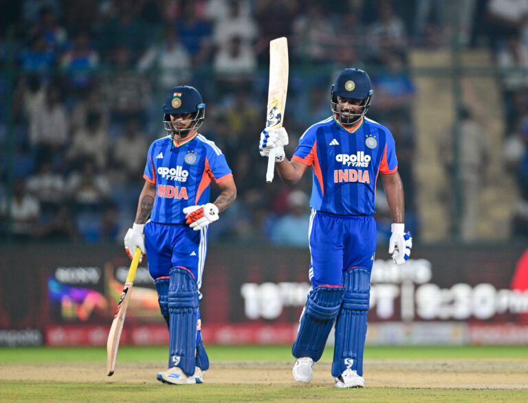 New Delhi: India's Sanju Samson celebrates his half-century during the second T20I match between India and Afghanistan at Arun Jaitley Stadium in New Delhi on Tuesday, September 15, 2026. (Photo: IANS/Kamal Kishore)