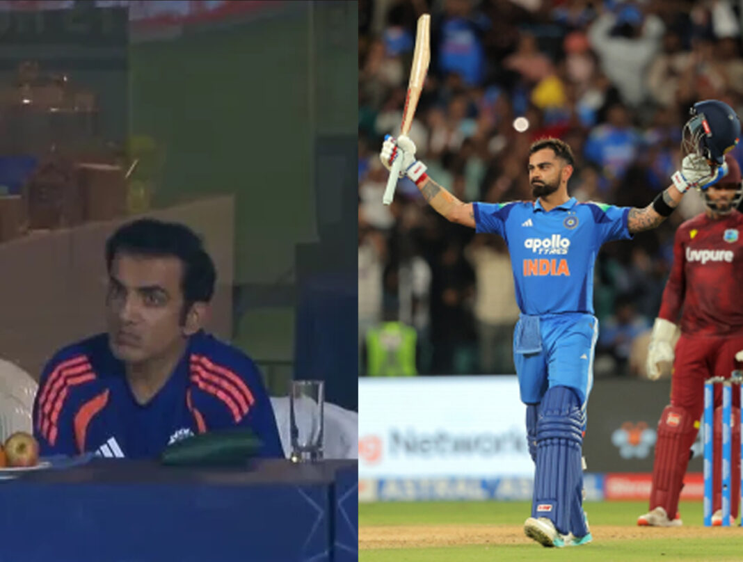 Gambhir reaction on virat kohli century