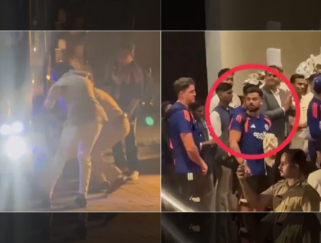 rohit sharma slips from bus virat kohli reaction
