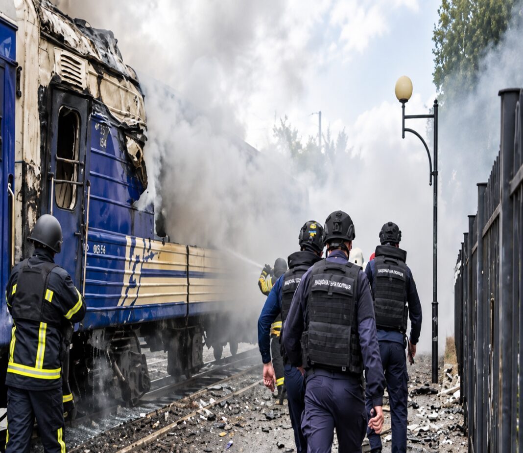 Russian Drone Hits Train