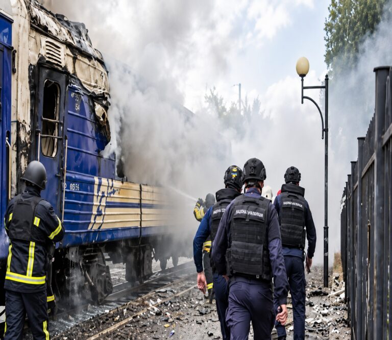 Russian Drone Hits Train